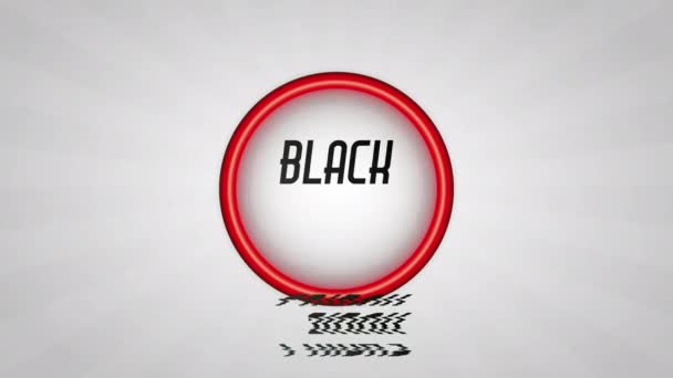 Černý pátek se zabývá kruhovým rámcem — Stock video