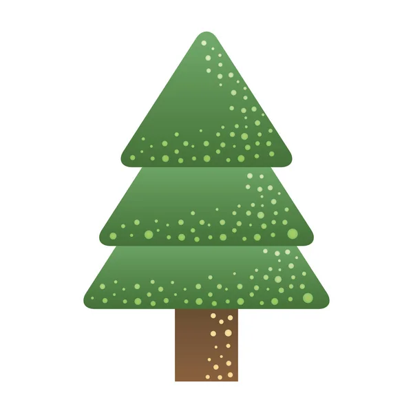 Feliz árbol de pino de Navidad icono — Archivo Imágenes Vectoriales