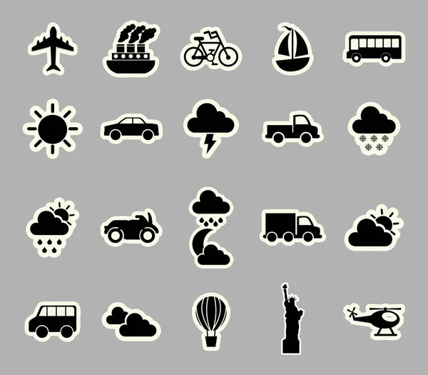 Variety icon set pack vector ontwerp — Stockvector