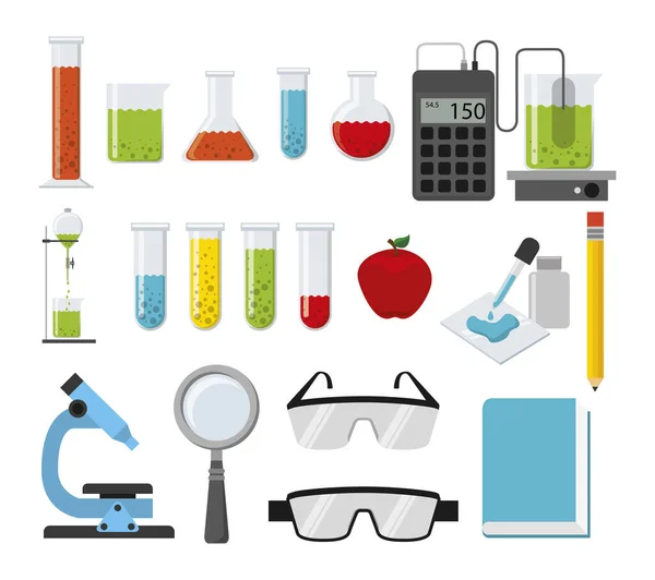 Chemistry icon set vectoriel design — Image vectorielle