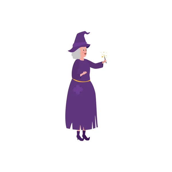 Peri masalı cadısı izole edilmiş simge — Stok Vektör