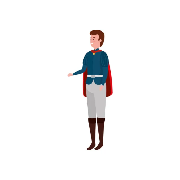 Prince de conte de fées avatar personnage — Image vectorielle