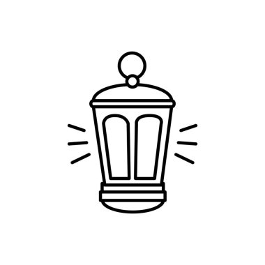 Kerosen fener ekipmanları izole edilmiş simge