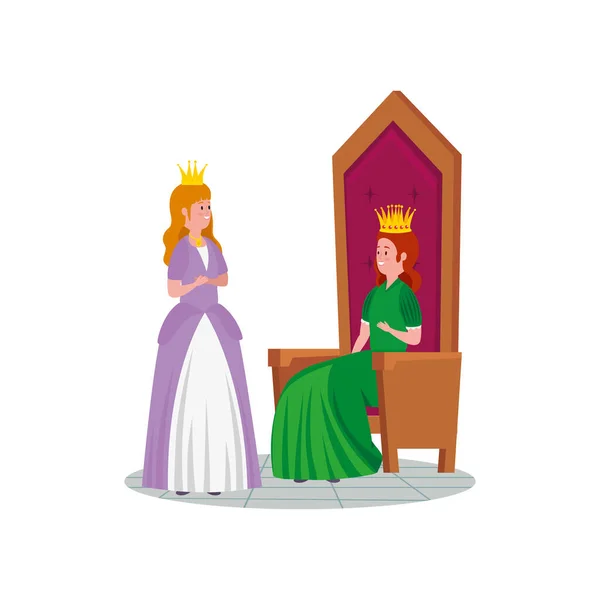 Bela princesa conto de fadas avatar personagem — Vetor de Stock