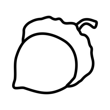 Sonbahar fındık yiyeceği izole edilmiş ikon