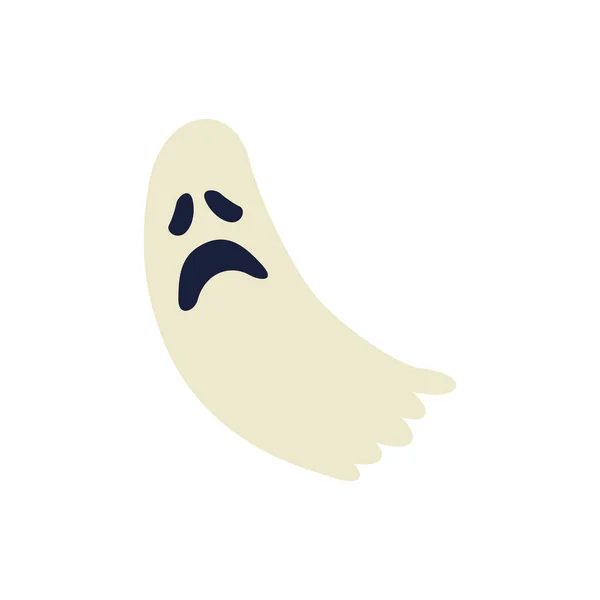 Halloween-szellem rejtély elszigetelt ikon — Stock Vector
