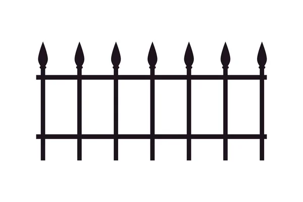 Kerítés vas temetőben elszigetelt ikon — Stock Vector