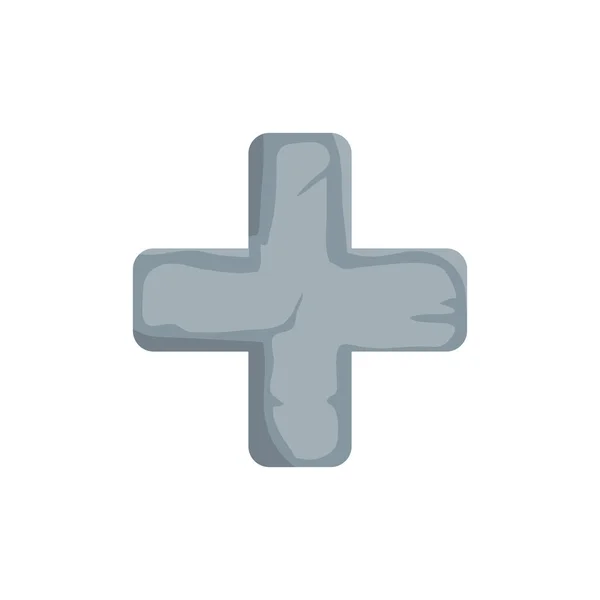 Cross catholic religious isolated icon — Stock Vector