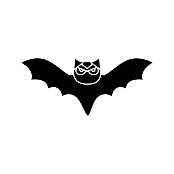 Bat πετώντας Απόκριες απομονωμένη εικονίδιο — Διανυσματικό Αρχείο