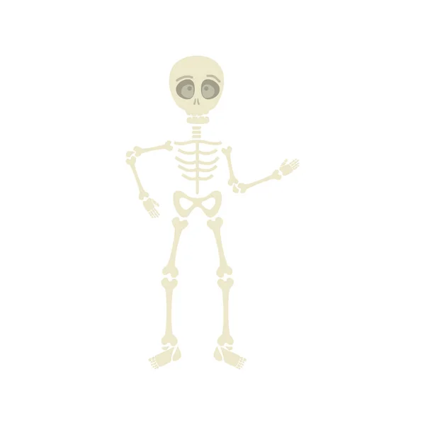 Esqueleto muerto halloween aislado icono — Vector de stock