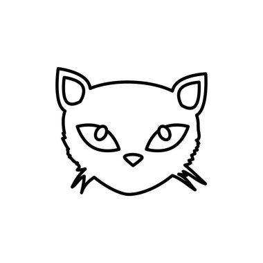head of cat feline animal of halloween