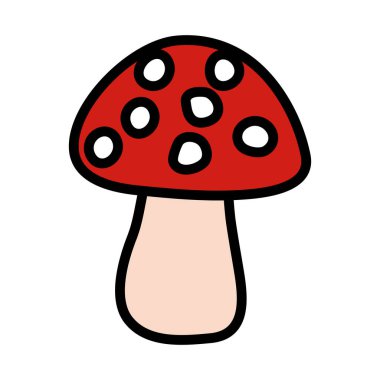 Sonbahar mantarı egzotik izole ikonu