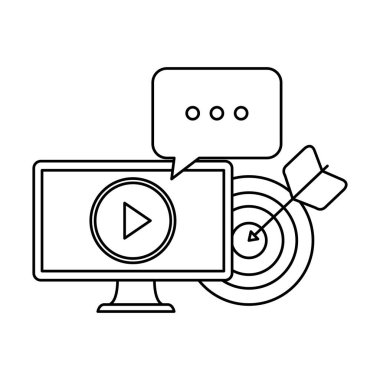 Bilgisayar ve simgelerle sosyal medya pazarlaması