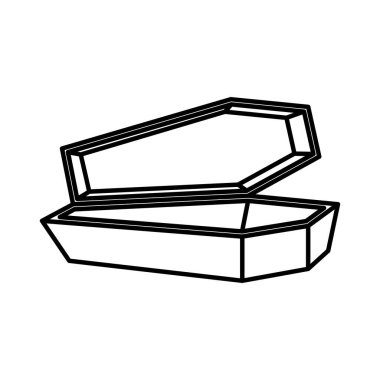 Cadılar bayramı tabutu ürkütücü izole edilmiş simge