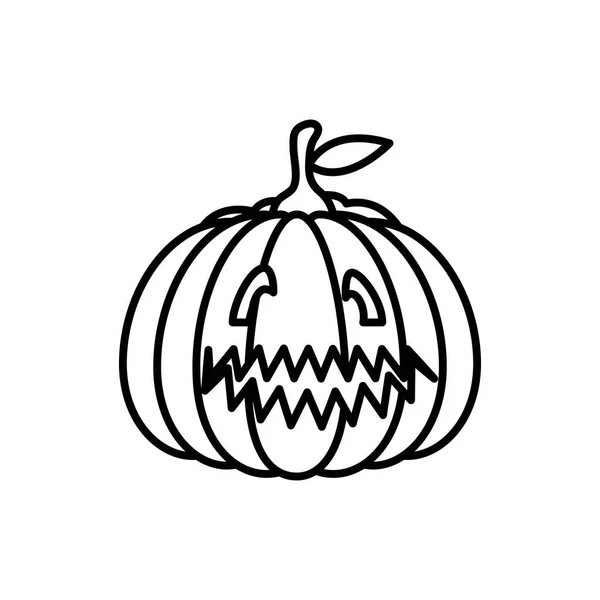 Calabaza de halloween icono aislado tradicional — Vector de stock