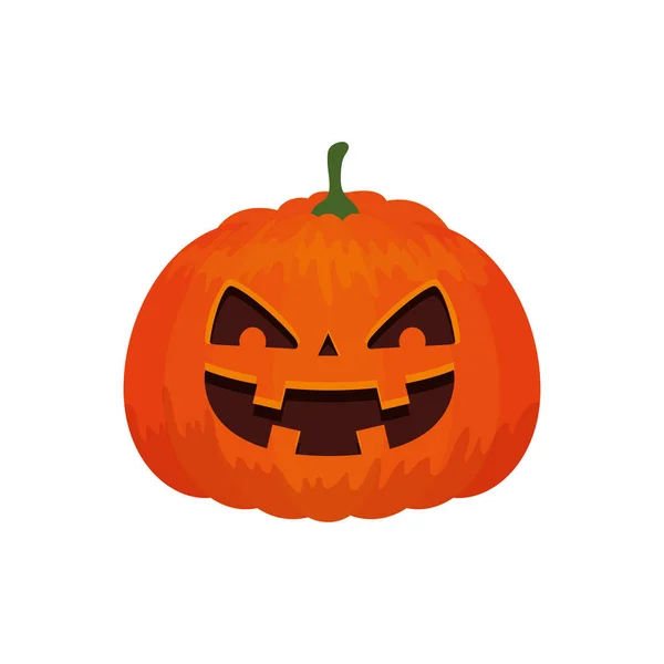 Calabaza de halloween icono aislado tradicional — Vector de stock