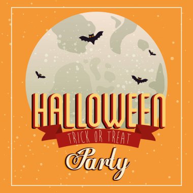 Uçan yarasalarla Cadılar Bayramı 'nın afişi