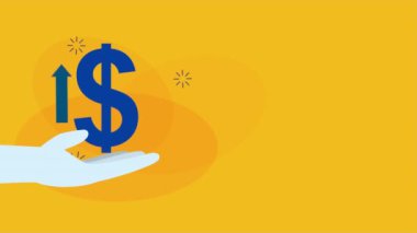 para dolar sembolü ok yukarı canlandırma