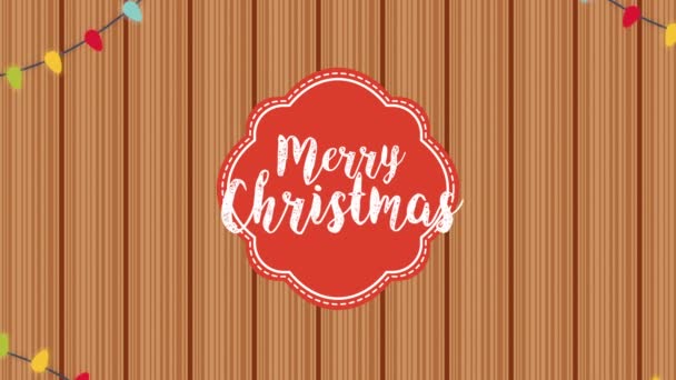 Felice Natale cornice con calligrafia — Video Stock