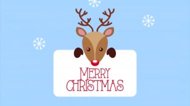 Geyiklerle mutlu noel animasyonları