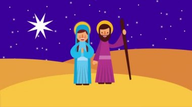 Joseph ve Mary ile Mutlu Noeller animasyonları