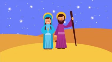 Kutsal ailemizle mutlu noel animasyonları.