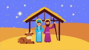 Joseph ve Mary ile Mutlu Noeller animasyonları