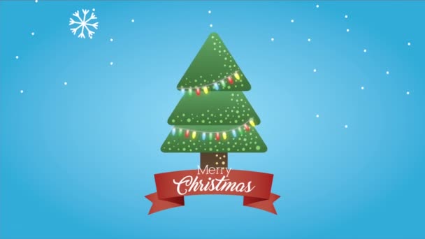 Heureux joyeux noël animation avec pin — Video