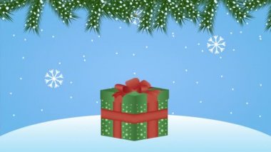 Kardan adamla mutlu noel animasyonları.