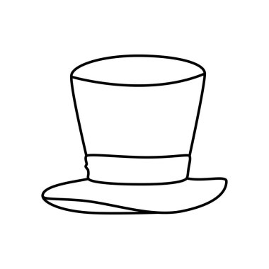 şapka üstü sihirbazı izole edilmiş simge