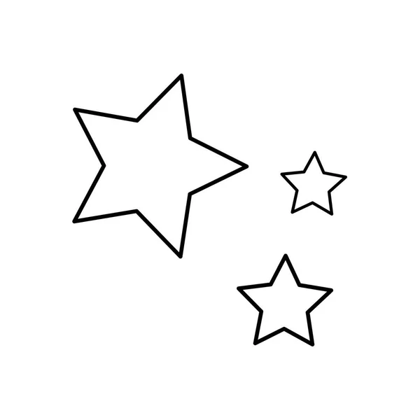 Set stars decoration isolated icon — Stock Vector