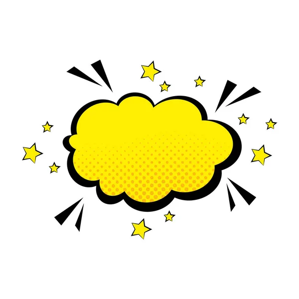 Cloud pop art style icon — Stock Vector