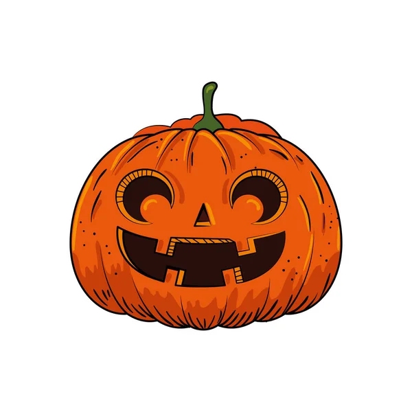 Calabaza de halloween estilo de arte pop — Vector de stock