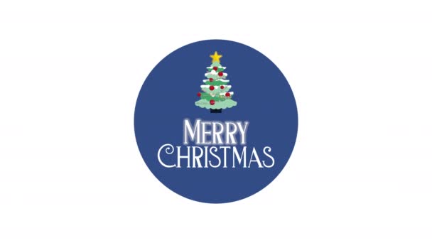 Happy merry christmas pine tree video — ストック動画