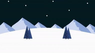 happy merry christmas card with santa claus and tree