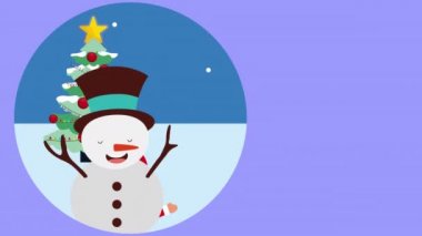 Karakterli mutlu noel kartları.