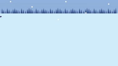 Geyik ve insanlarla mutlu noel kartları.