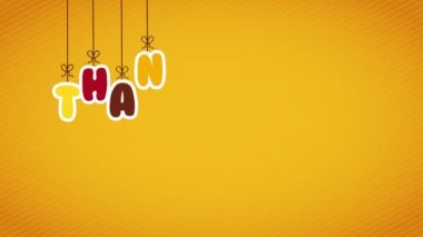 Şükran Günü indiriminde mektuplar asılı.