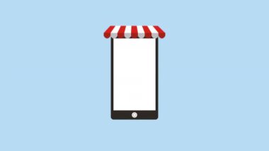 Akıllı telefonlu siber pazartesi animasyonu