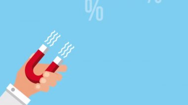 el ve mıknatısla siber pazartesi animasyonu