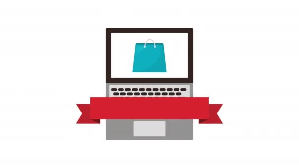 animation cyber lundi avec ordinateur portable 