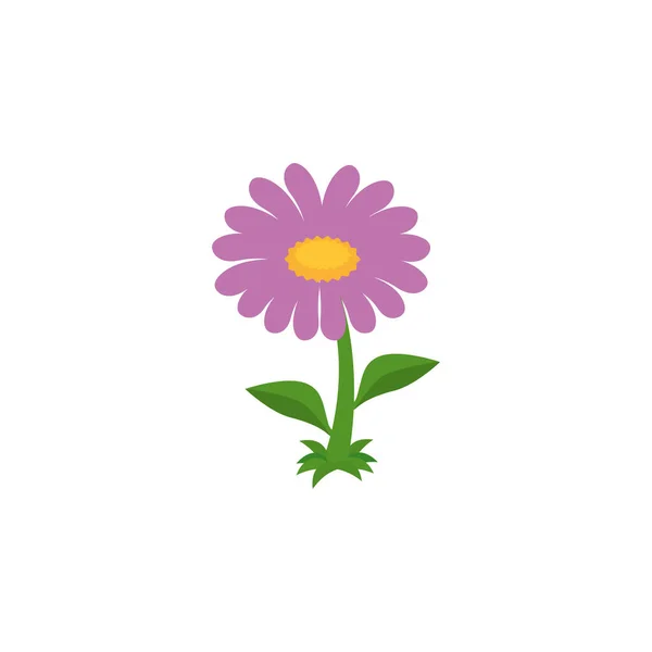Bellissimo fiore giardino icona fiabesca — Vettoriale Stock