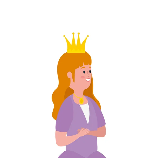 Schöne Prinzessin märchenhafte Avatarfigur — Stockvektor