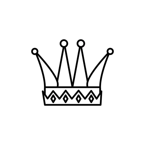 Krona kunglig lyx isolerad ikon — Stock vektor