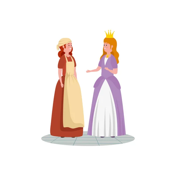 Cinderella com princesa conto de fadas avatar personagem — Vetor de Stock