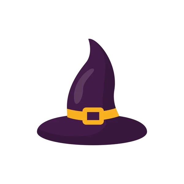 Halloween boszorkány kalap elszigetelt ikon — Stock Vector