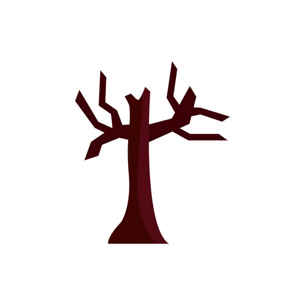 할로윈 가을 나무, 고립된 아이콘 — 스톡 벡터