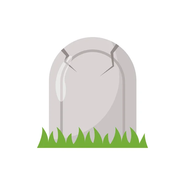 Halloween cemitério cemitério ícone isolado —  Vetores de Stock