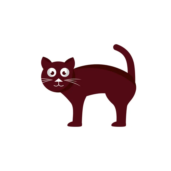 Halloween gato mascota aislado icono — Vector de stock