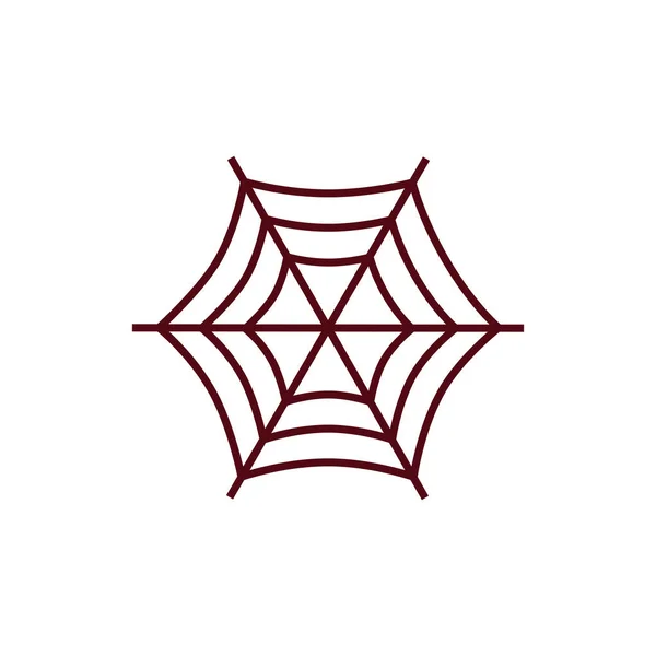 Ikone für Halloween-Spinnennetz — Stockvektor